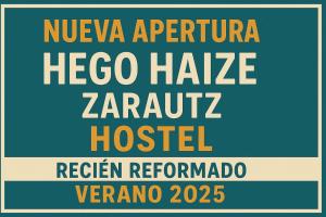 znak z napisem neveza apparatus hospico haastery zarciplinary hospital w obiekcie Hego Haize Zarautz Hostel w mieście Zarautz