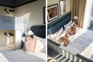 Postel nebo postele na pokoji v ubytování Hernö Gin Hotell