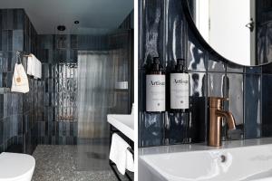 Koupelna v ubytování Hernö Gin Hotell