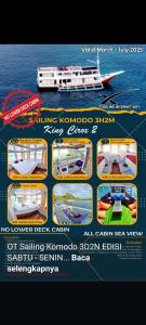 a flyer for a boat rental on the water at Labuan bajo trip in Pulau Kukusan