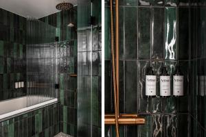 Koupelna v ubytování Hernö Gin Hotell