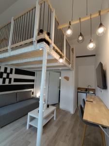 Kuchyň nebo kuchyňský kout v ubytování Mezzanine Clarette