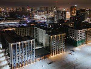 Nespecifikovaný výhled na destinaci Astana nebo výhled na město při pohledu z apartmánu