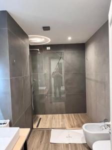 Koupelna v ubytování Hotel Delta Premium