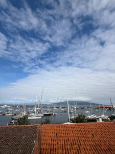 a group of boats docked in a marina with a sky at Cidade Mar in Horta