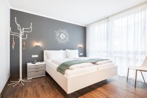 Katil atau katil-katil dalam bilik di "Deichhausener Straße 2" Wohnung Senator, 1 OG