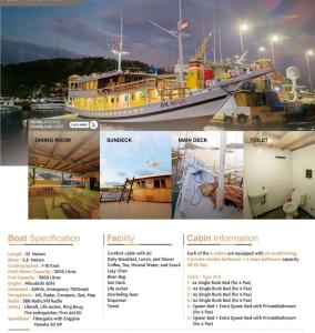 eine Collage verschiedener Bilder eines Bootes in der Unterkunft Trip labuanbajo in Pulau Kukusan