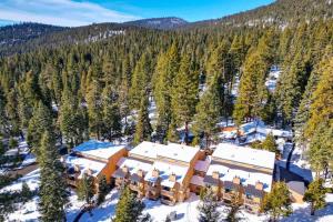 an aerial view of a resort in the snow at TahoeCozy with Pool Hot Tub and Near Northstar in Tahoe Vista