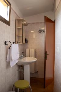a bathroom with a sink and a shower at Locanda del Gufo Civezza in Civezza +61 photos