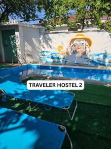The swimming pool at or close to Traveler Hostel