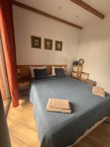 Postel nebo postele na pokoji v ubytování Agora Sundeck Tsikhisdziri
