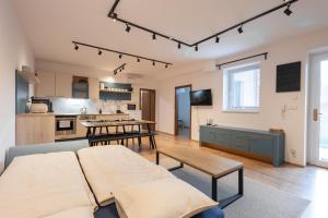 Kuchyň nebo kuchyňský kout v ubytování Apartmán Pod Kopečkem