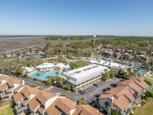 an aerial view of a resort with a pool at 520 Sunsuite in Fripp Island