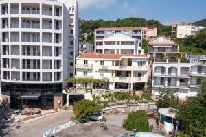 an aerial view of a city with tall buildings at Apartments Dragičević 6 with Garage in Budva