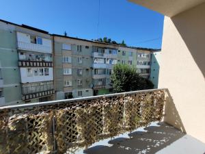 a view from the balcony of a building at Central Residence in Piatra Neamţ
