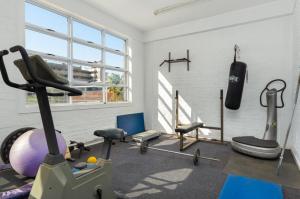 Фитнес-центр и/или тренажеры в Greenpoint Chic Studio Apartment