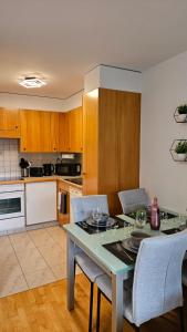 Η κουζίνα ή μικρή κουζίνα στο Studio 4103 Les Sources aux Bains d'Ovronnaz +15 φωτογραφίες