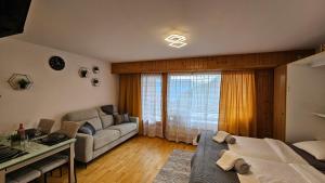 Χώρος καθιστικού στο Studio 4103 Les Sources aux Bains d'Ovronnaz