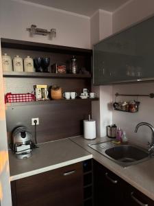 Kuchyň nebo kuchyňský kout v ubytování Olympic Park A403 Kołobrzeg + 13 fotografií