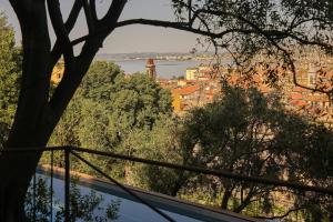 尼斯Hôtel du Couvent, a Luxury Collection Hotel, Nice的阳台享有城市和水景。