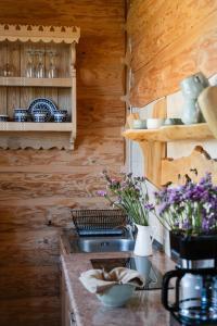 Kuchyňa alebo kuchynka v ubytovaní GÓRALSKI DOMEK z kominkiem - Highlander Wooden House