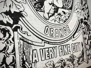 a drawing of a vase with a monkey in a mirror at The Summer Cottage in Orange