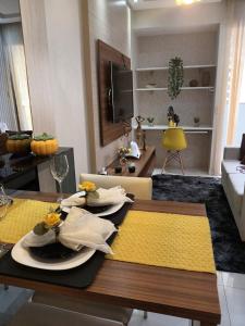 Khu vực ghế ngồi tại Apto inteiro pertinho do Shopping 1 qto ar cond