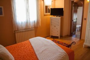 TV a/nebo společenská místnost v ubytování Hostal El Recanto
