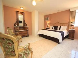 Postel nebo postele na pokoji v ubytování Hotel Argento Zacatecas