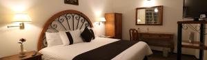 Postel nebo postele na pokoji v ubytování Hotel Argento Zacatecas
