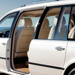 a white van with its doors open with the back seats at Abu Dhabi City Tour in Sabkhah