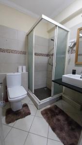 フリック・アン・フラックにあるResidence Les Peupliers 006のシャワー、トイレ、洗面台を備えたバスルーム +7枚の写真