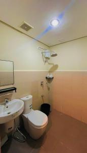 a bathroom with a toilet and a sink at Sojourn Escape in Sampong