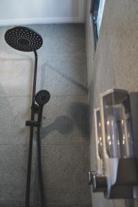 two lights on the floor next to a wall at Pandan Villas, Canggu in Dalung +7 photos