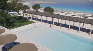 a rendering of a swimming pool at a resort at Makryammos in Limenas