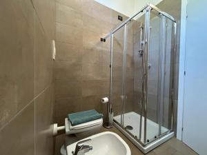 Koupelna v ubytování Albergo Salerno