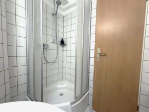 Koupelna v ubytování DAS SCHMÖCKWITZ