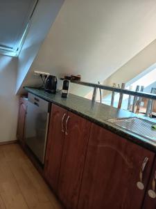 Kuchyňa alebo kuchynka v ubytovaní Penzion a Restaurace Bělecký Mlýn