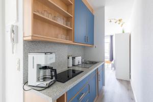 Kuchyň nebo kuchyňský kout v ubytování Ferienwohnung "Ostseeblick"