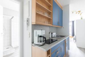 Kuchyň nebo kuchyňský kout v ubytování Ferienwohnung "Ostseeblick"