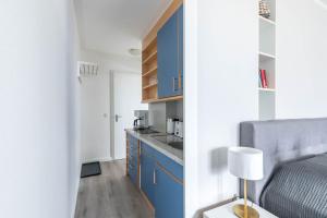 Kuchyň nebo kuchyňský kout v ubytování Ferienwohnung "Ostseeblick"