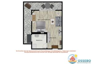 Půdorys ubytování Ferienwohnung "Ostseeblick"