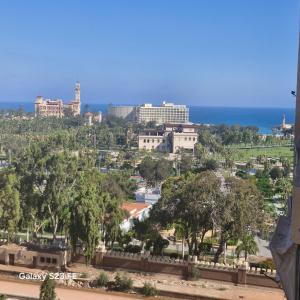 アレクサンドリアにあるرويال فيو المنتزة Royal view Elmontazaの木々と海の景色を望む +5枚の写真