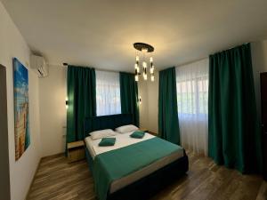 เตียงในห้องที่ Casa Melamy