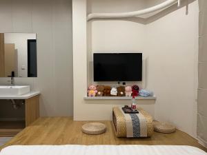 屋顶民宿 TV 또는 엔터테인먼트 센터