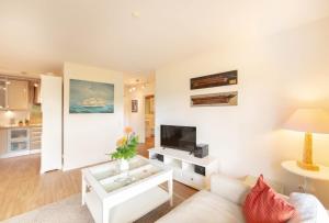 TV a/nebo společenská místnost v ubytování Ferienwohnung Soleil + 33 fotografií