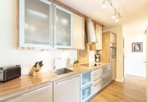 Kuchyň nebo kuchyňský kout v ubytování Ferienwohnung Soleil