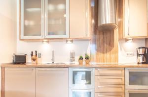Kuchyň nebo kuchyňský kout v ubytování Ferienwohnung Soleil