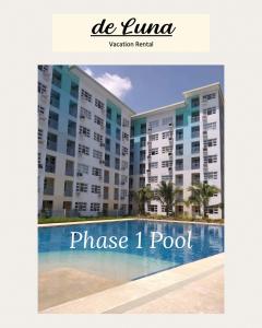 a sign that reads phase pool in front of a building at de Luna Vacation Rental in Davao City