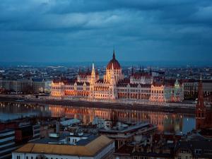 A general view of Budapest or a view of the city taken from a szállodákat